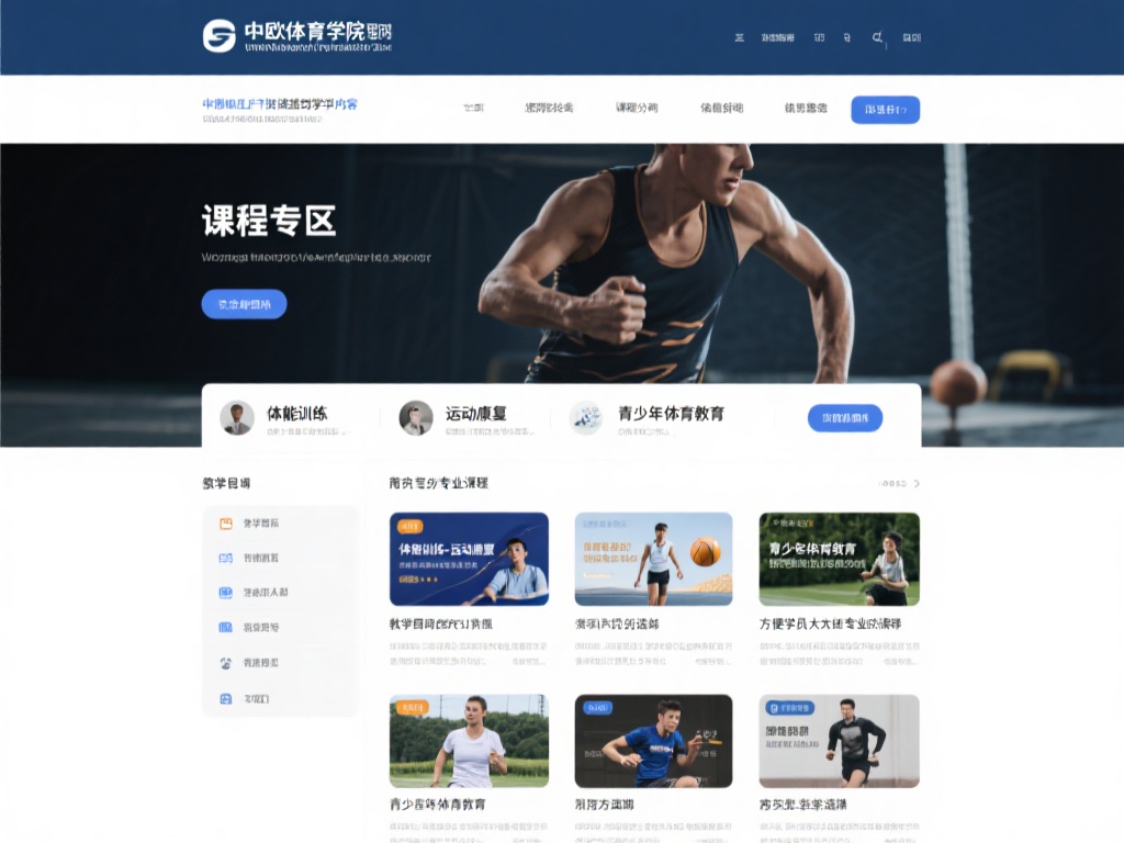 中欧体育学院官网设计得非常人性化，无论是课程分类还
